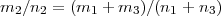 m2 ∕n2 = (m1 + m3 )∕(n1 + n3)